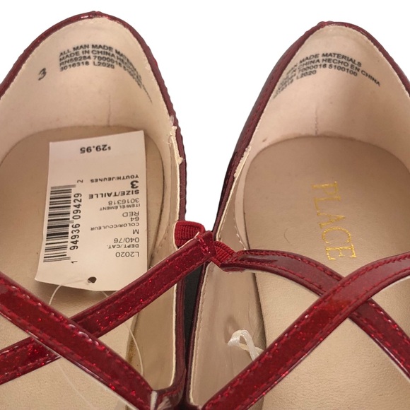 Gymboree Red Criss Cross Strapped Mary Janes size 3 - Picture 6 of 10